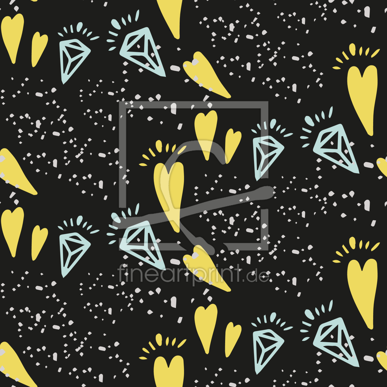 Bild-Nr.: 9010272 Moderne Diamanten und Herzen erstellt von patterndesigns-com