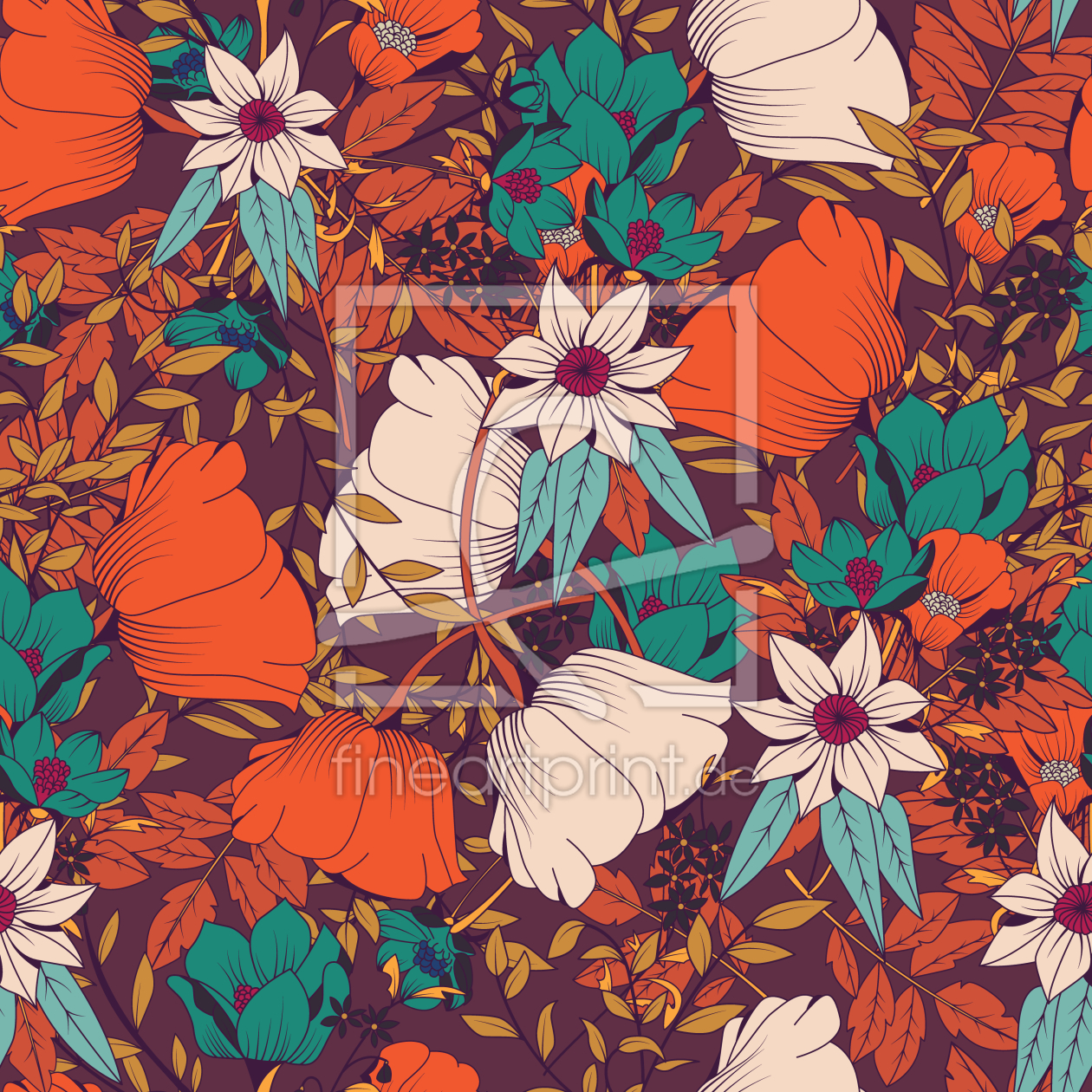 Bild-Nr.: 9010413 Herbst-Blumenwiese erstellt von patterndesigns-com