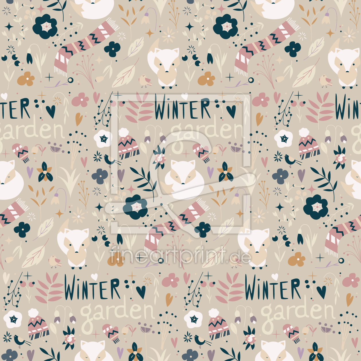 Bild-Nr.: 9010423 Winter Fuchs erstellt von patterndesigns-com