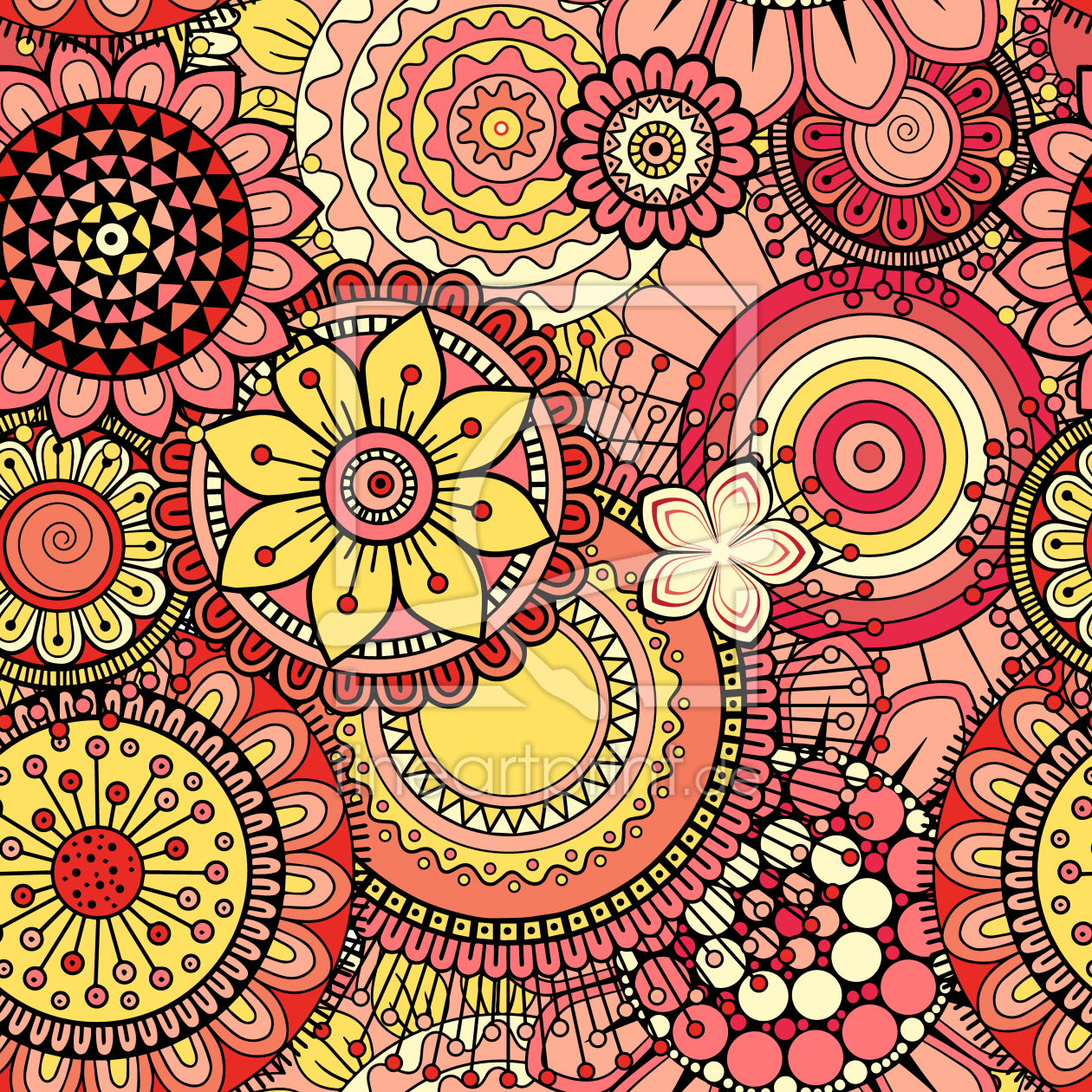 Bild-Nr.: 9010594 Helle abstrakte Blumen erstellt von patterndesigns-com