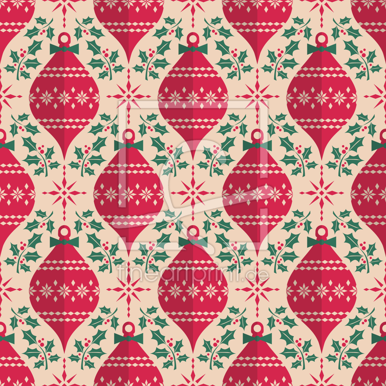 Bild-Nr.: 9010667 Christbaumkugeln und Mistelzweige erstellt von patterndesigns-com