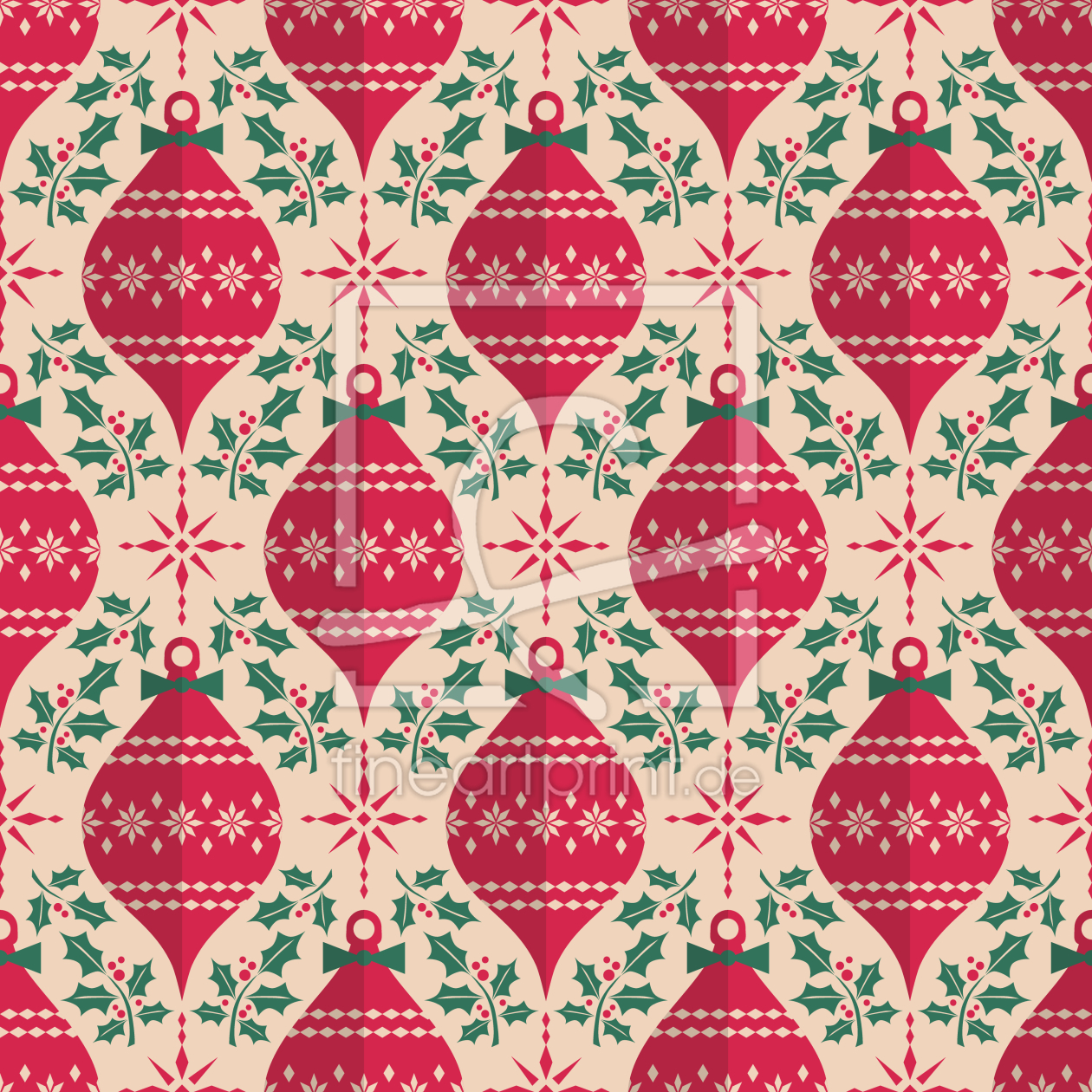 Bild-Nr.: 9010667 Christbaumkugeln und Mistelzweige erstellt von patterndesigns-com