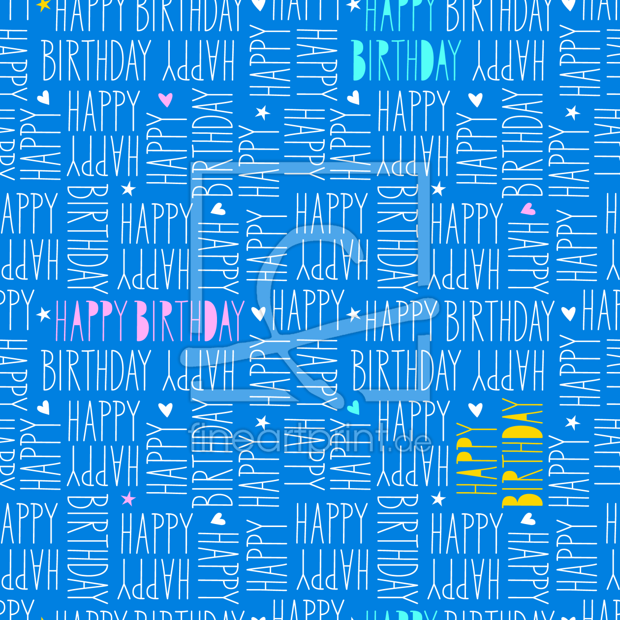 Bild-Nr.: 9010759 Happy Birthday Schriftzug erstellt von patterndesigns-com