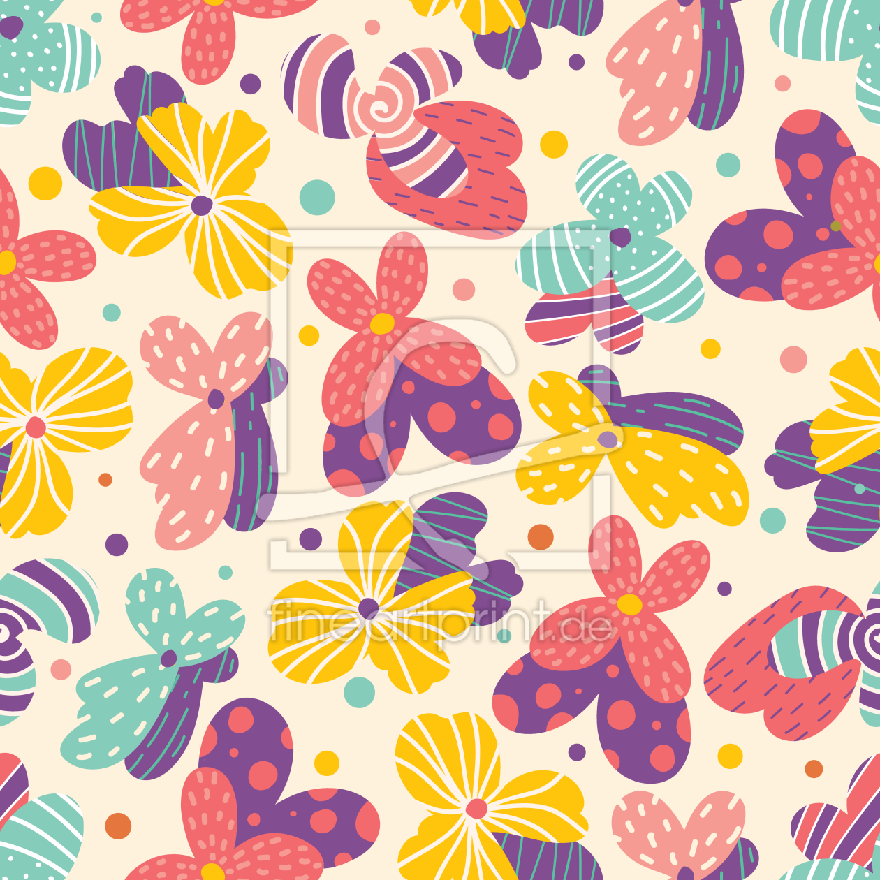 Bild-Nr.: 9010767 Fantasie Sommerblumen erstellt von patterndesigns-com
