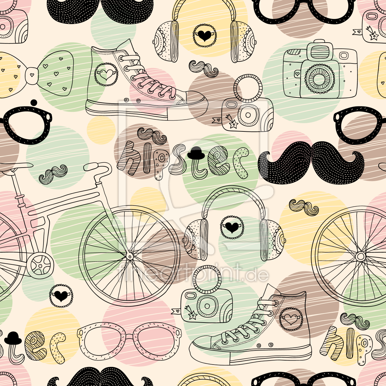 Bild-Nr.: 9010773 Hipster-Motiv erstellt von patterndesigns-com