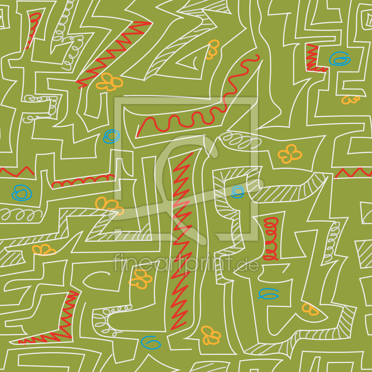 Bild-Nr.: 9010796 Handgezeichnetes Labyrinth erstellt von patterndesigns-com