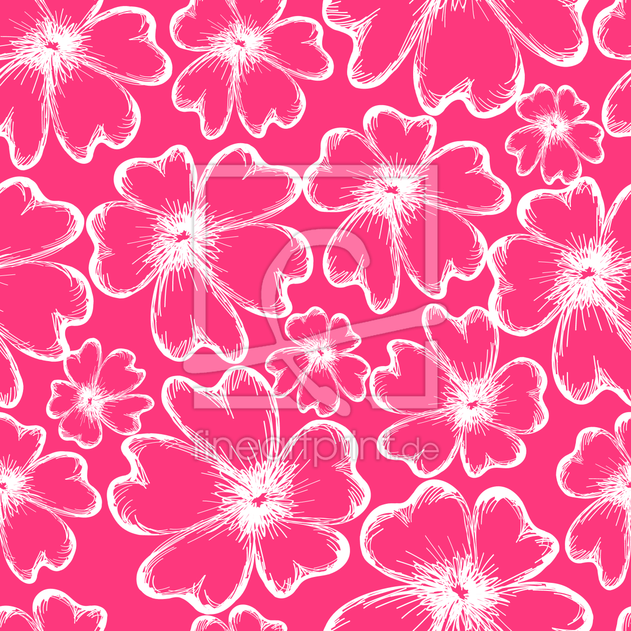 Bild-Nr.: 9010840 Romantische Blumensilhouetten erstellt von patterndesigns-com