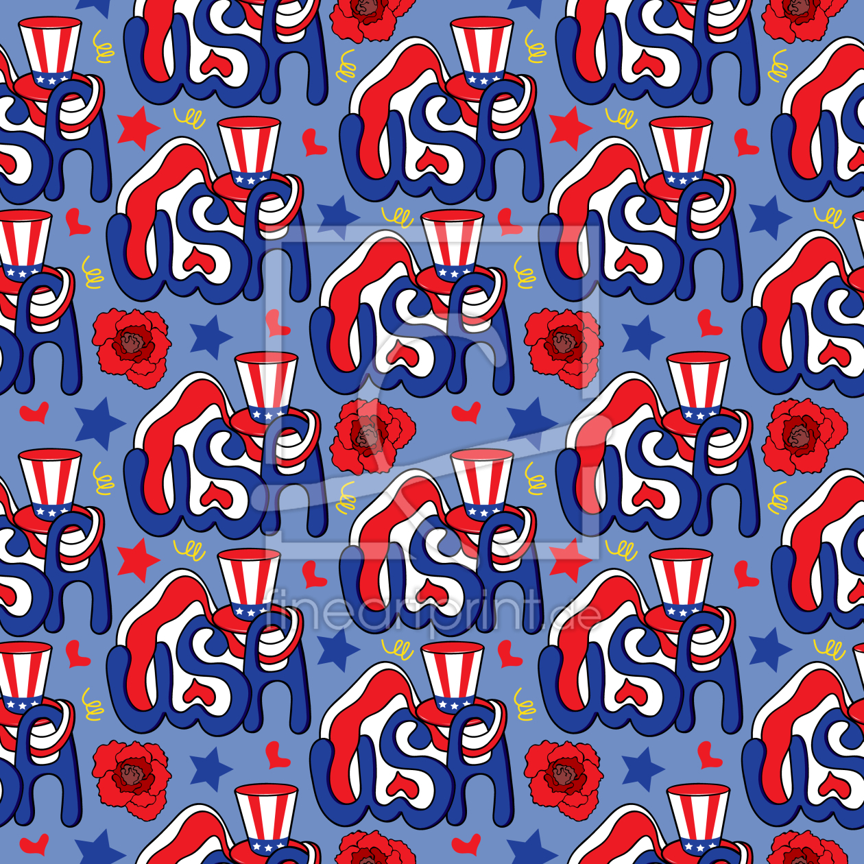 Bild-Nr.: 9011098 Hallo USA erstellt von patterndesigns-com