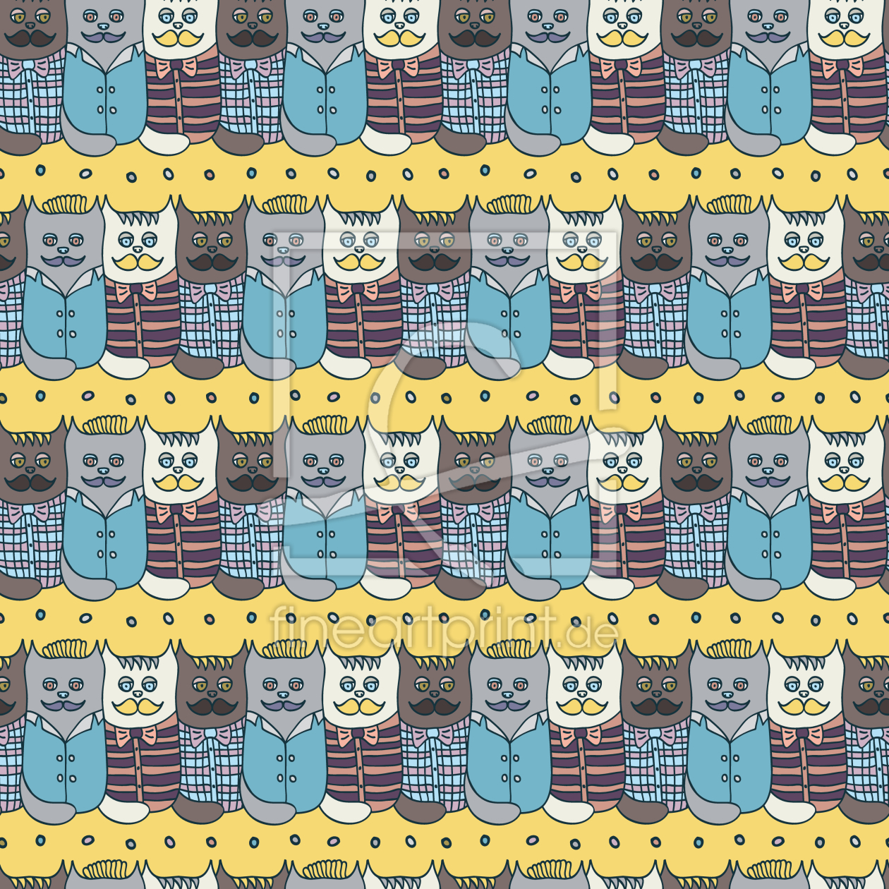 Bild-Nr.: 9011099 Lustige Hipster Katzen erstellt von patterndesigns-com