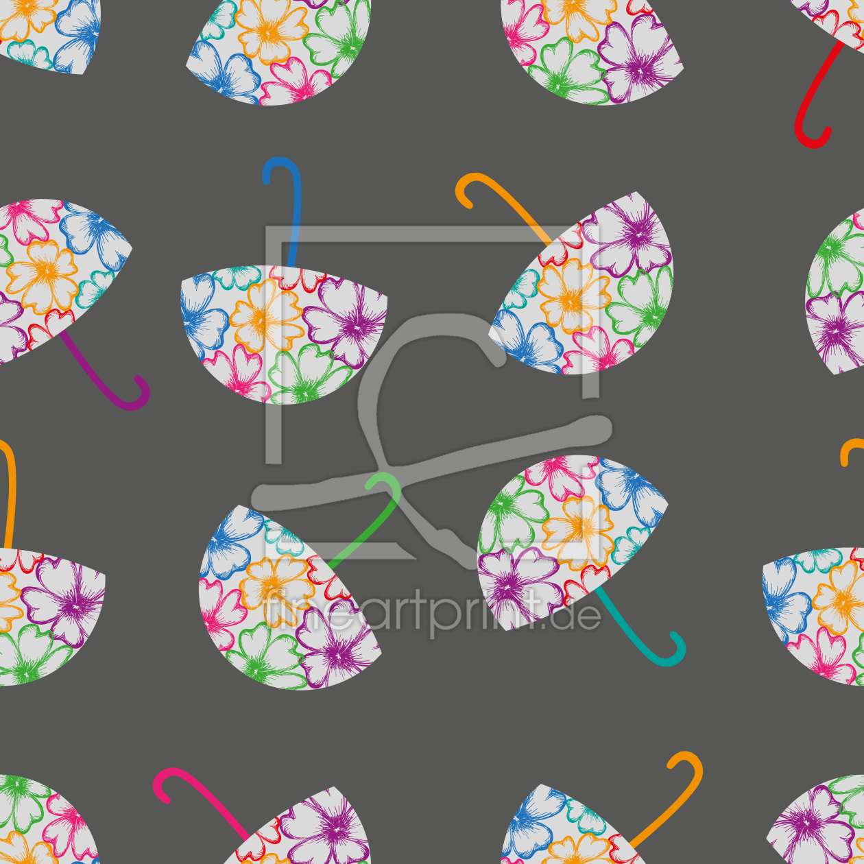 Bild-Nr.: 9011112 Blumen Schirme erstellt von patterndesigns-com
