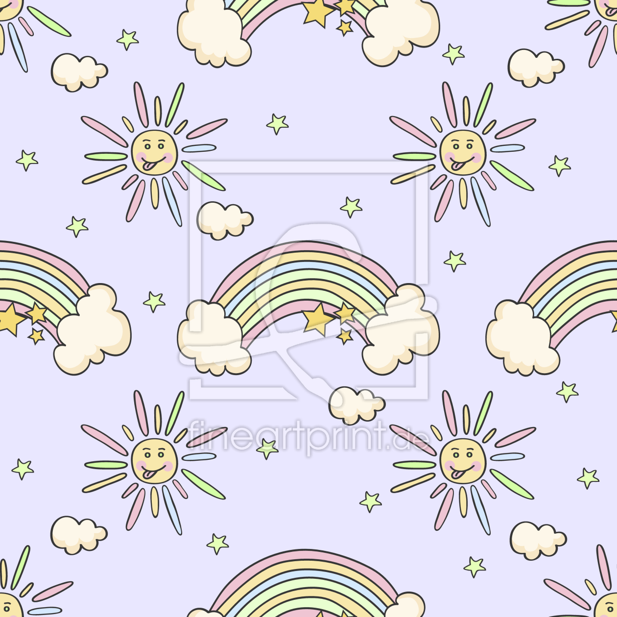 Bild-Nr.: 9011118 Regenbogenwölkchen erstellt von patterndesigns-com