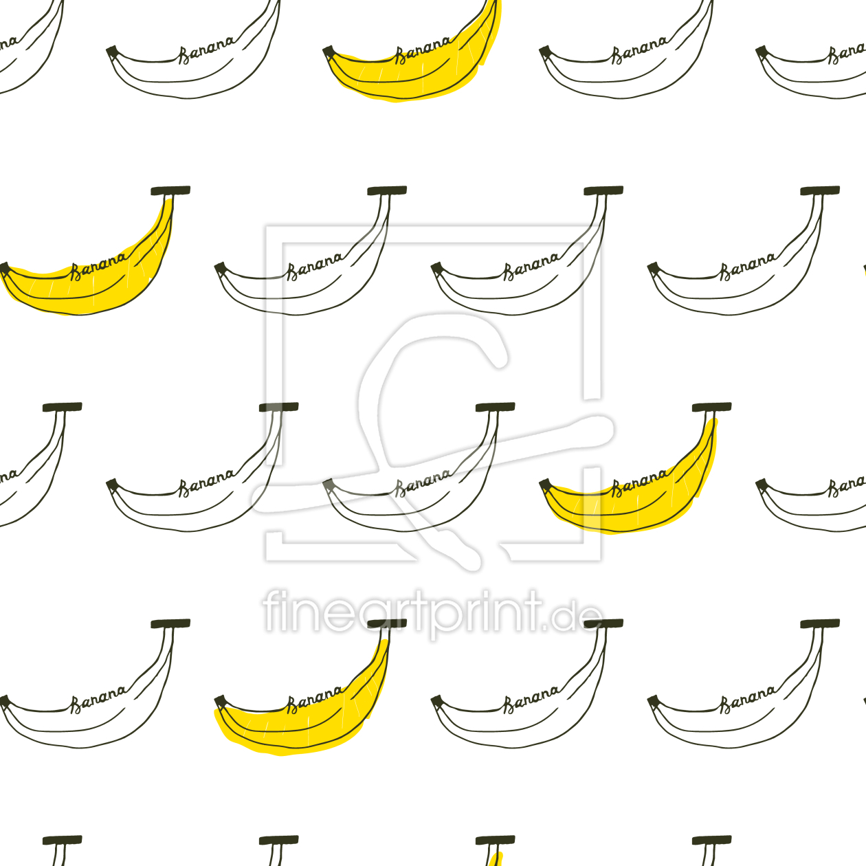 Bild-Nr.: 9011205 Bananen-Doodle erstellt von patterndesigns-com