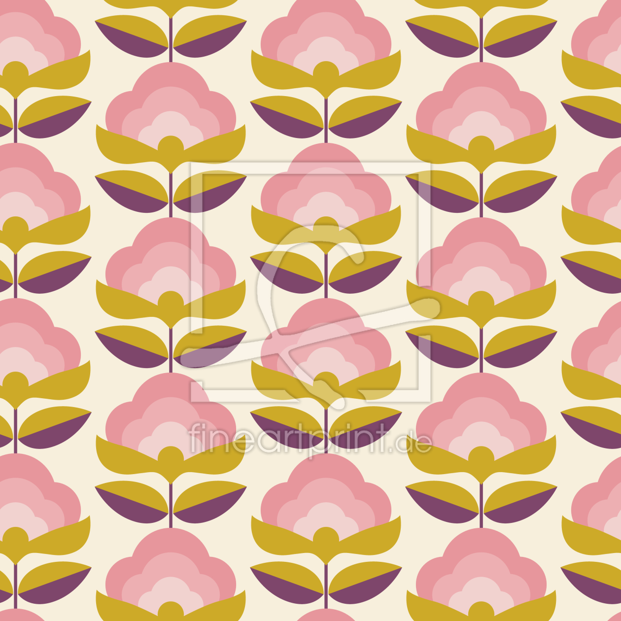 Bild-Nr.: 9011239 Retro Bonbon Blumen erstellt von patterndesigns-com