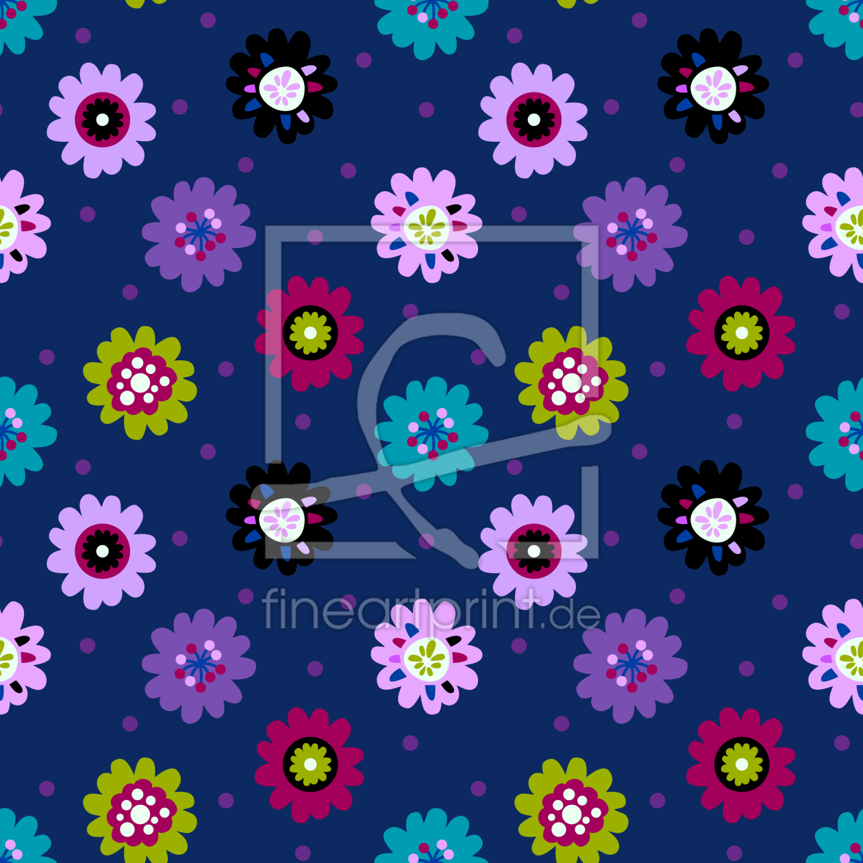 Bild-Nr.: 9011298 Retro Blumenzirkus erstellt von patterndesigns-com