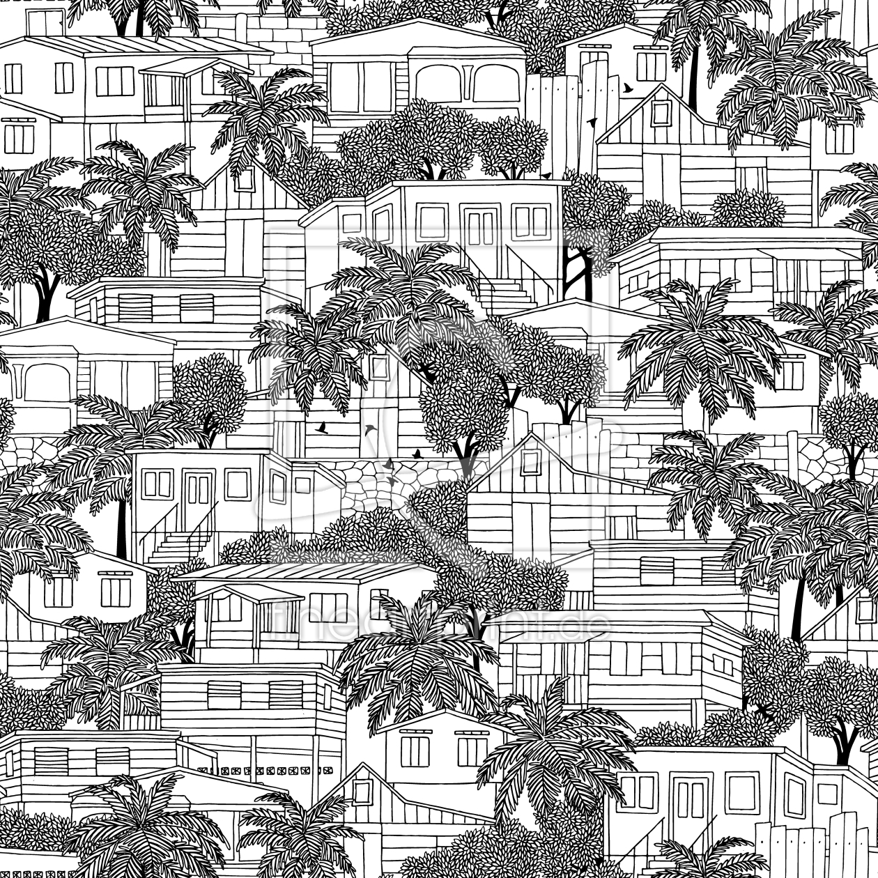 Bild-Nr.: 9011337 Karibische Häuser erstellt von patterndesigns-com