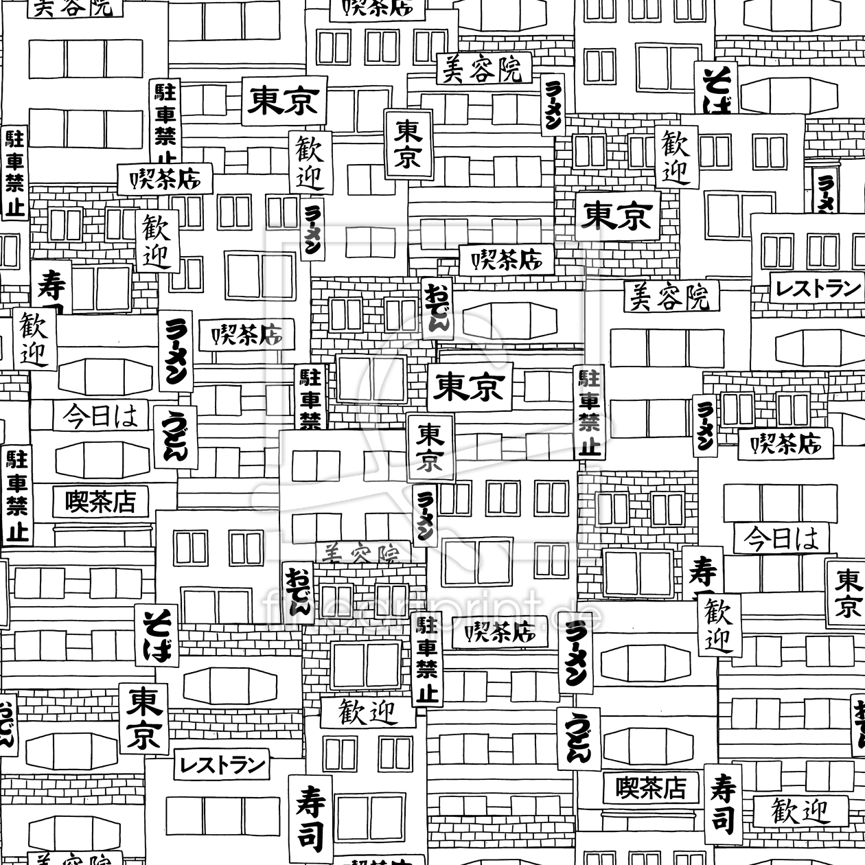 Bild-Nr.: 9011346 Tokyo erstellt von patterndesigns-com