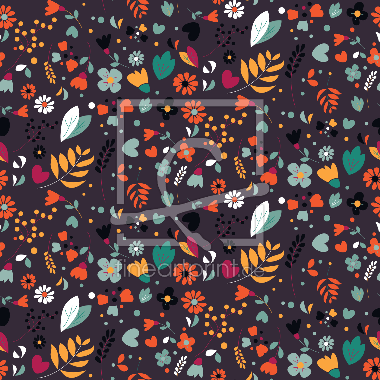 Bild-Nr.: 9011348 Mille Fleurs Garten erstellt von patterndesigns-com