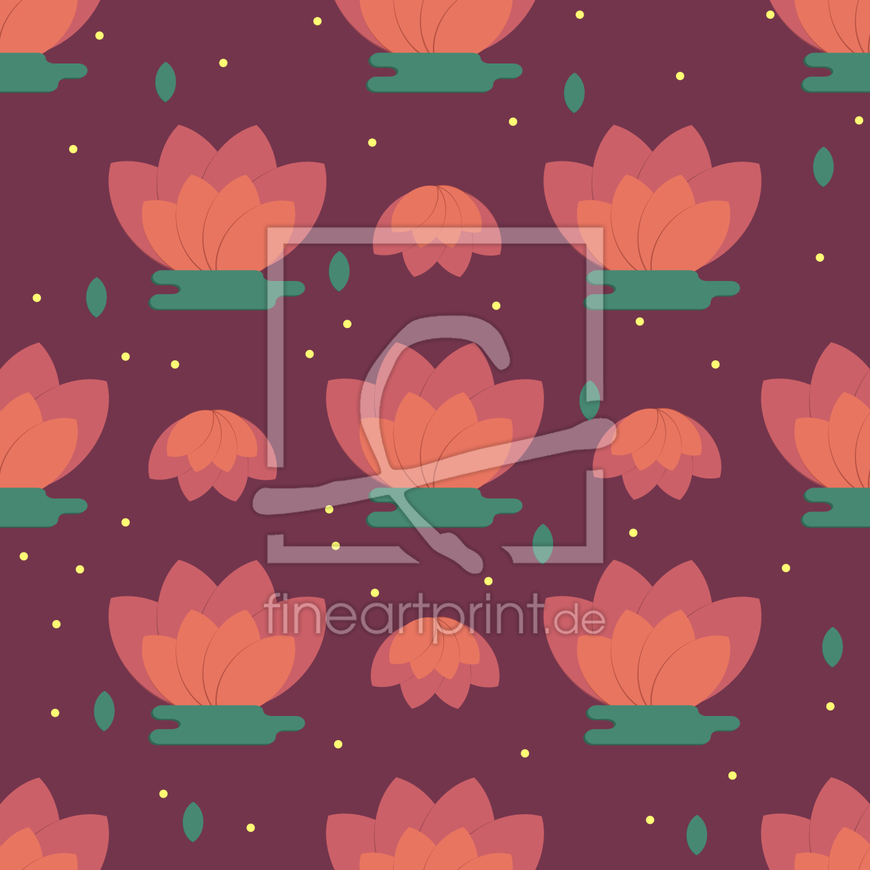 Bild-Nr.: 9011364 Minimaler Lotus erstellt von patterndesigns-com