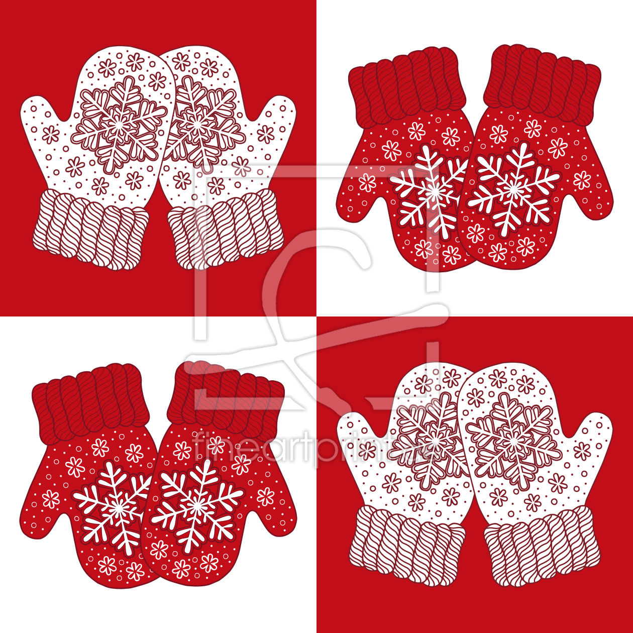 Bild-Nr.: 9011428 Weihnachtliche Fäustlinge erstellt von patterndesigns-com