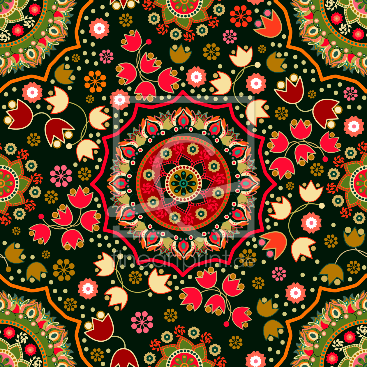 Bild-Nr.: 9011453 Tulpen Folklore erstellt von patterndesigns-com
