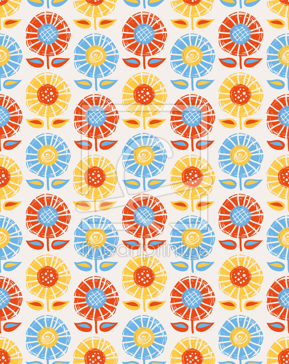 Bild-Nr.: 9011458 Floraler Retro Pop erstellt von patterndesigns-com