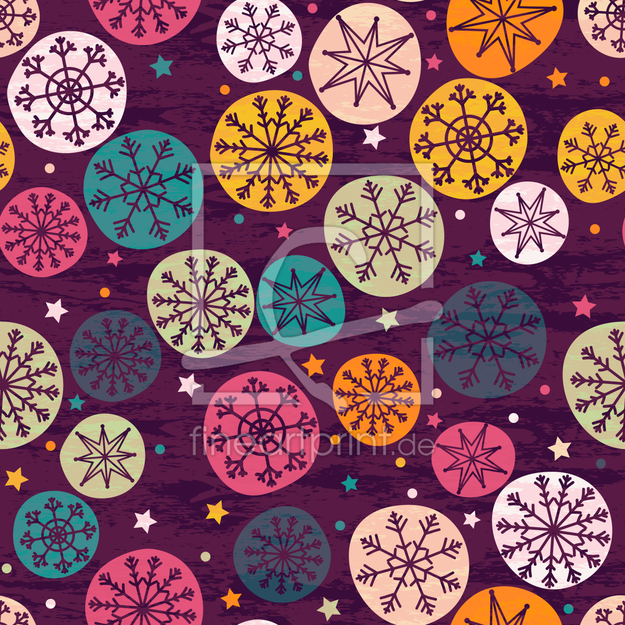 Bild-Nr.: 9011473 Abstrakte Schneeflocken und Sterne erstellt von patterndesigns-com