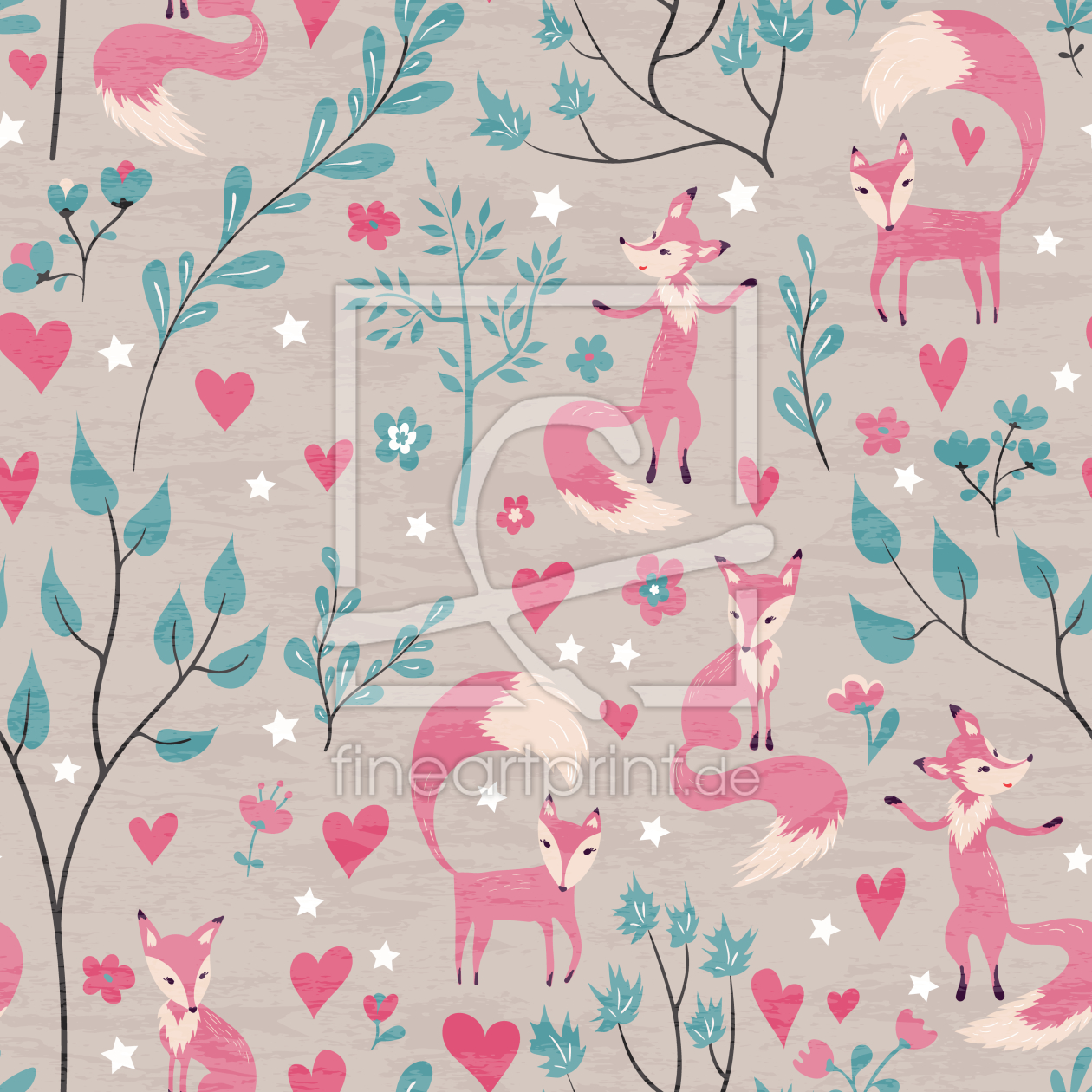 Bild-Nr.: 9011571 Verliebte Füchse erstellt von patterndesigns-com