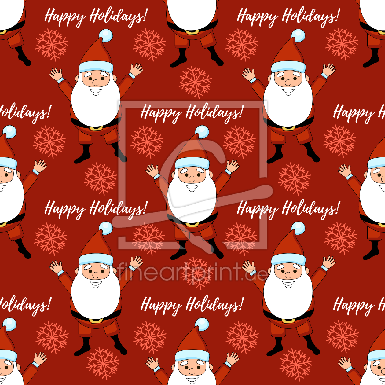 Bild-Nr.: 9011606 Frohe Festtage mit Santa Claus erstellt von patterndesigns-com