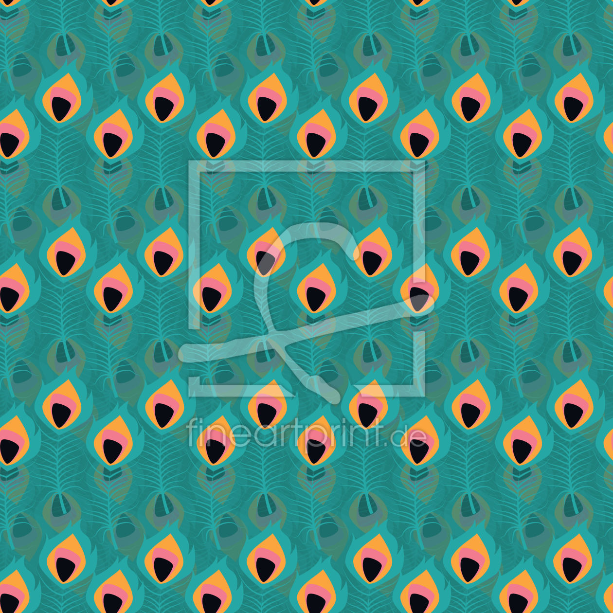 Bild-Nr.: 9011624 Leichte Pfauenfedern erstellt von patterndesigns-com