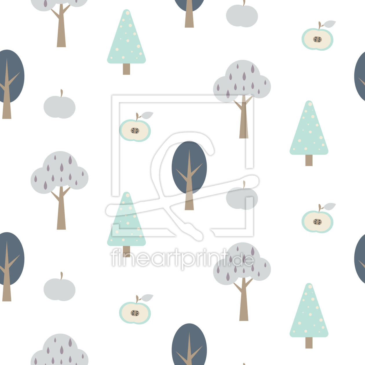 Bild-Nr.: 9011709 Wald Mit Äpfeln erstellt von patterndesigns-com