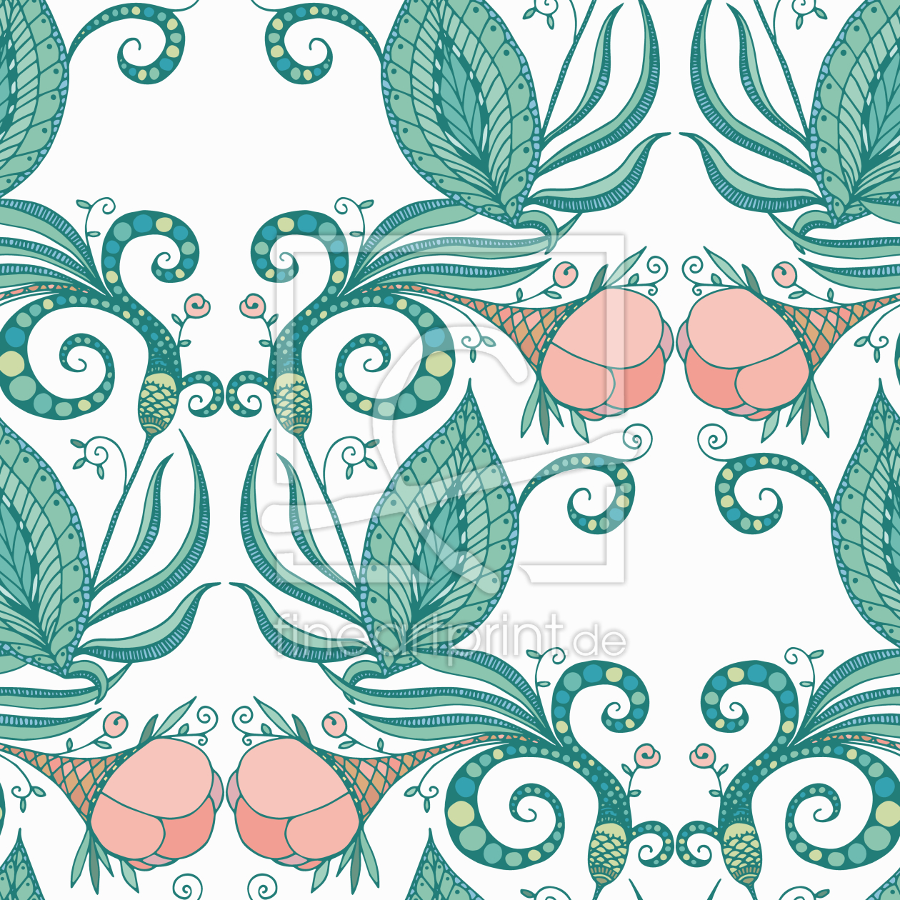 Bild-Nr.: 9011713 Viktorianische Blumen erstellt von patterndesigns-com