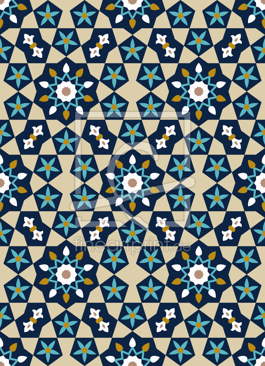 Bild-Nr.: 9011748 Marokkanisches Stern Mosaik erstellt von patterndesigns-com