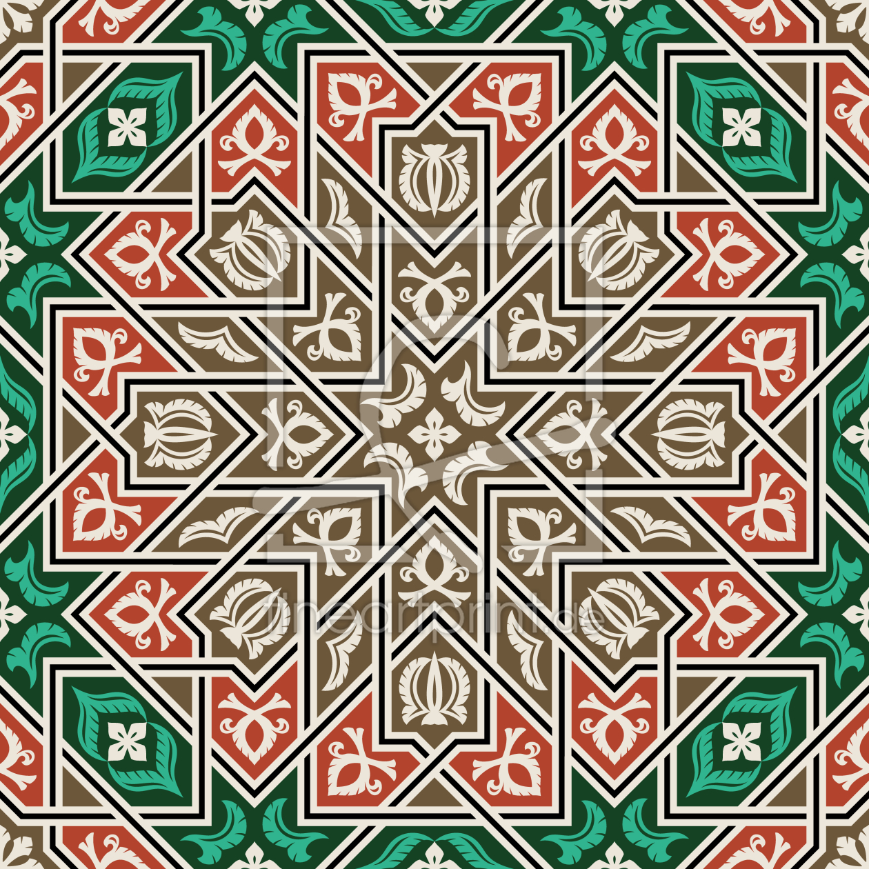Bild-Nr.: 9011758 Islamische Blüten erstellt von patterndesigns-com