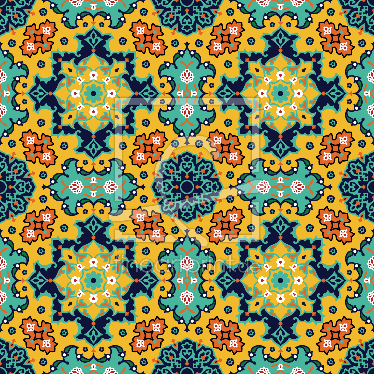Bild-Nr.: 9011762 Persische Florale Pracht erstellt von patterndesigns-com