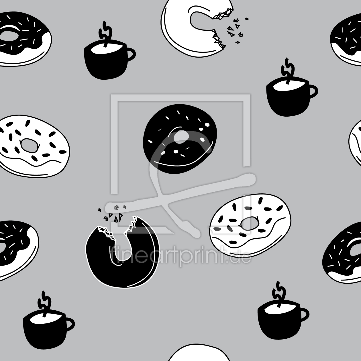 Bild-Nr.: 9011779 Heiße Donuts und Kaffee erstellt von patterndesigns-com