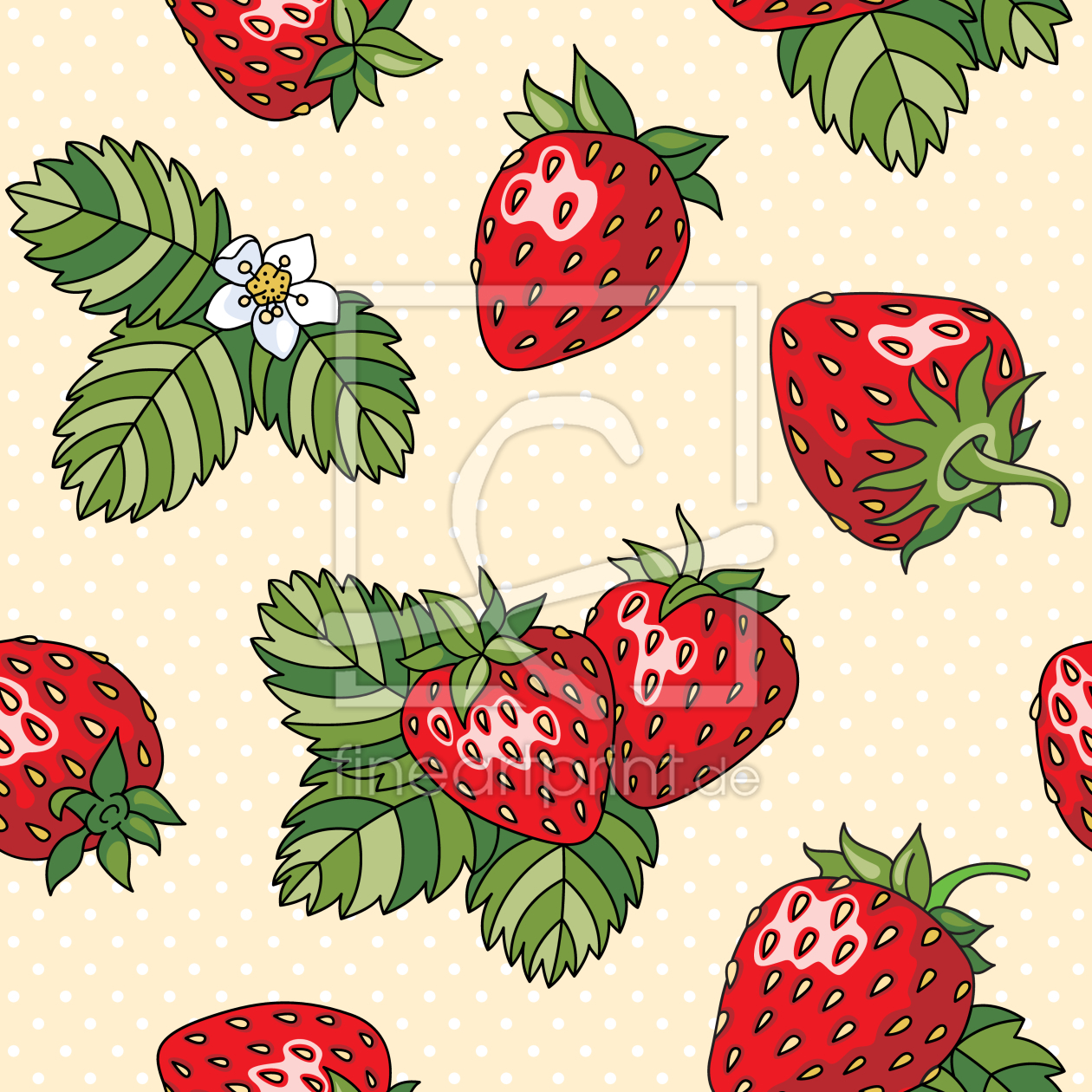 Bild-Nr.: 9011785 Erdbeerliebe erstellt von patterndesigns-com