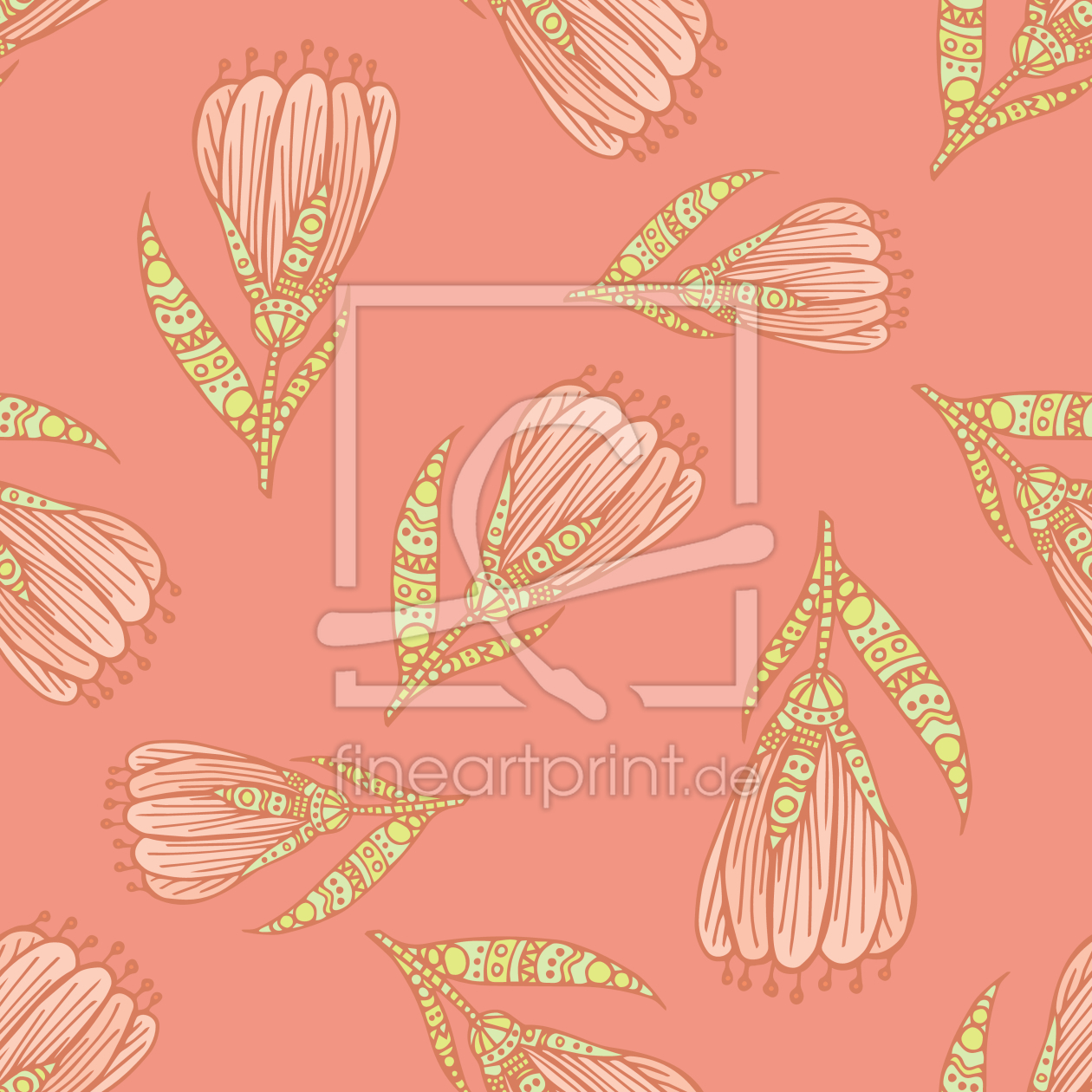 Bild-Nr.: 9011810 Aufwändige Doodle Tulpen erstellt von patterndesigns-com