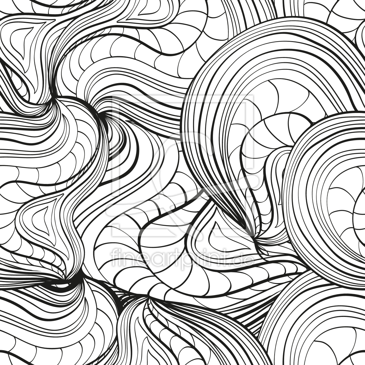 Bild-Nr.: 9011877 Monochrome Wellen erstellt von patterndesigns-com