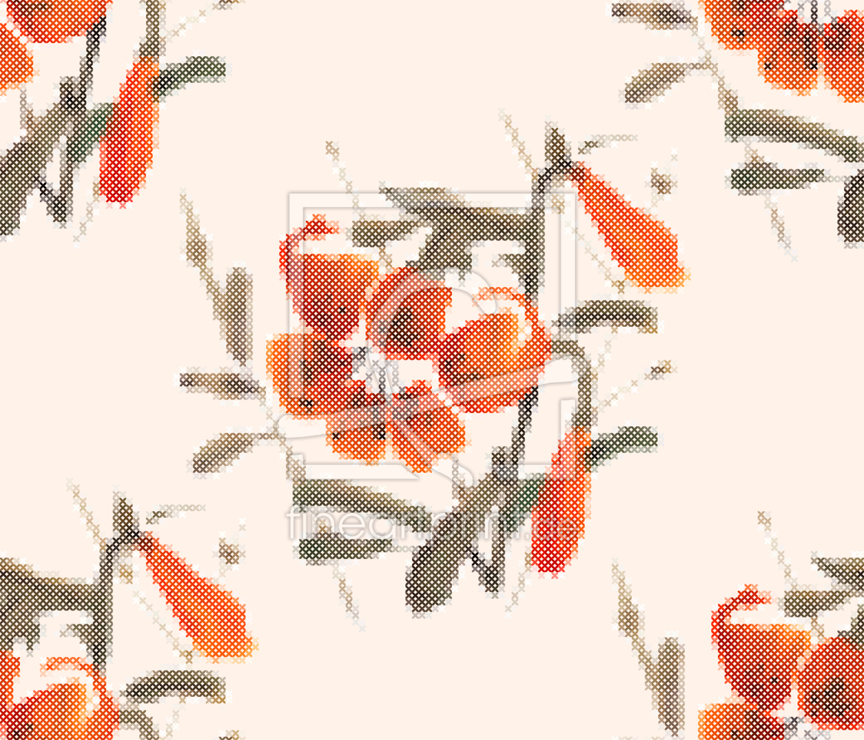 Bild-Nr.: 9011921 Kreuz-Blume erstellt von patterndesigns-com