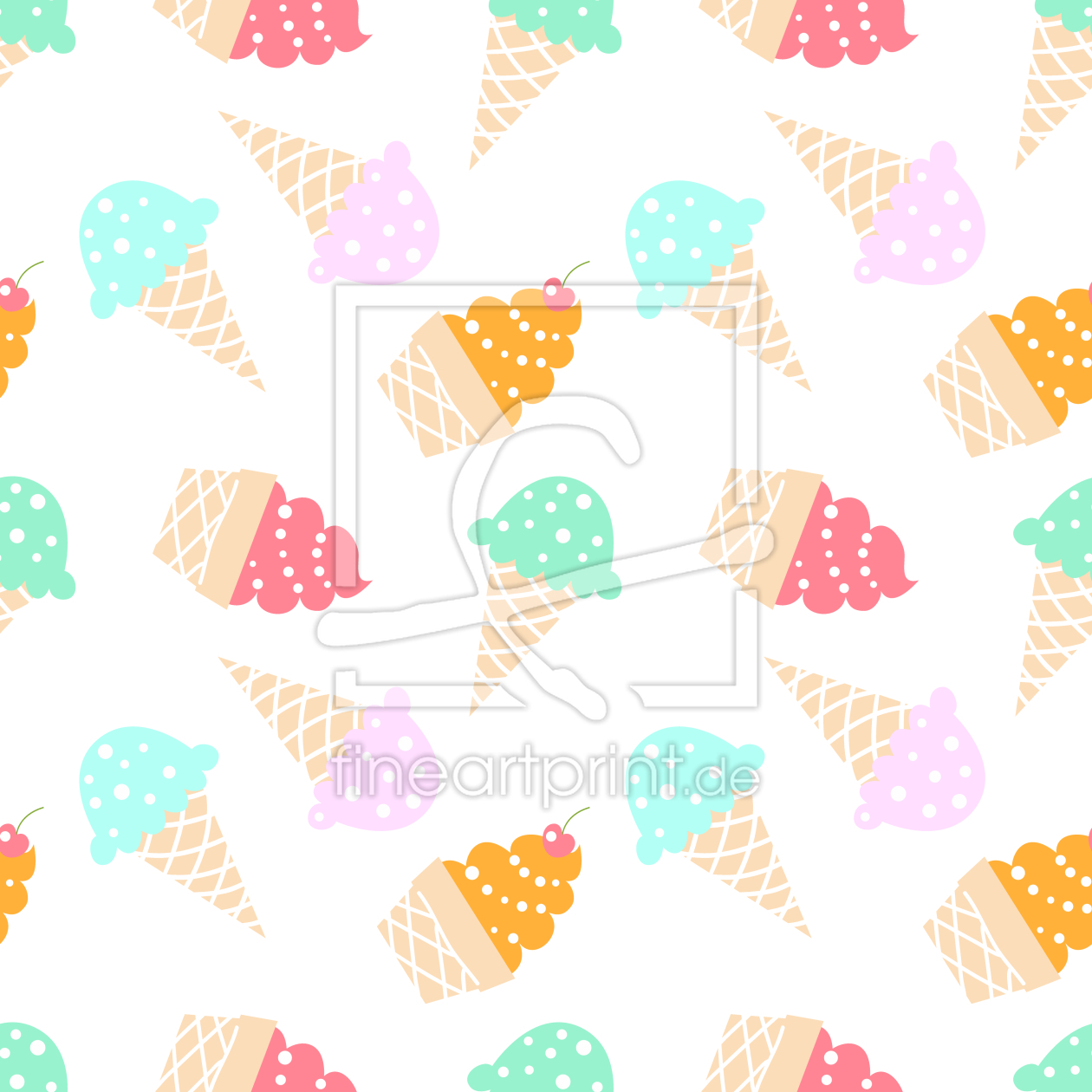Bild-Nr.: 9011963 Eiscreme Mit Kirsche erstellt von patterndesigns-com