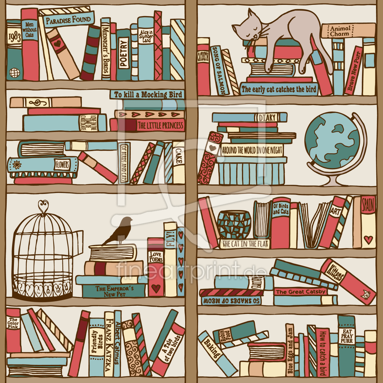 Bild-Nr.: 9012010 Bücherregal erstellt von patterndesigns-com