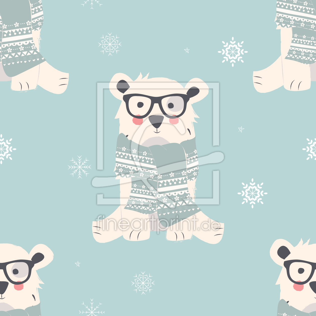 Bild-Nr.: 9012014 Niedliche Polarbären erstellt von patterndesigns-com
