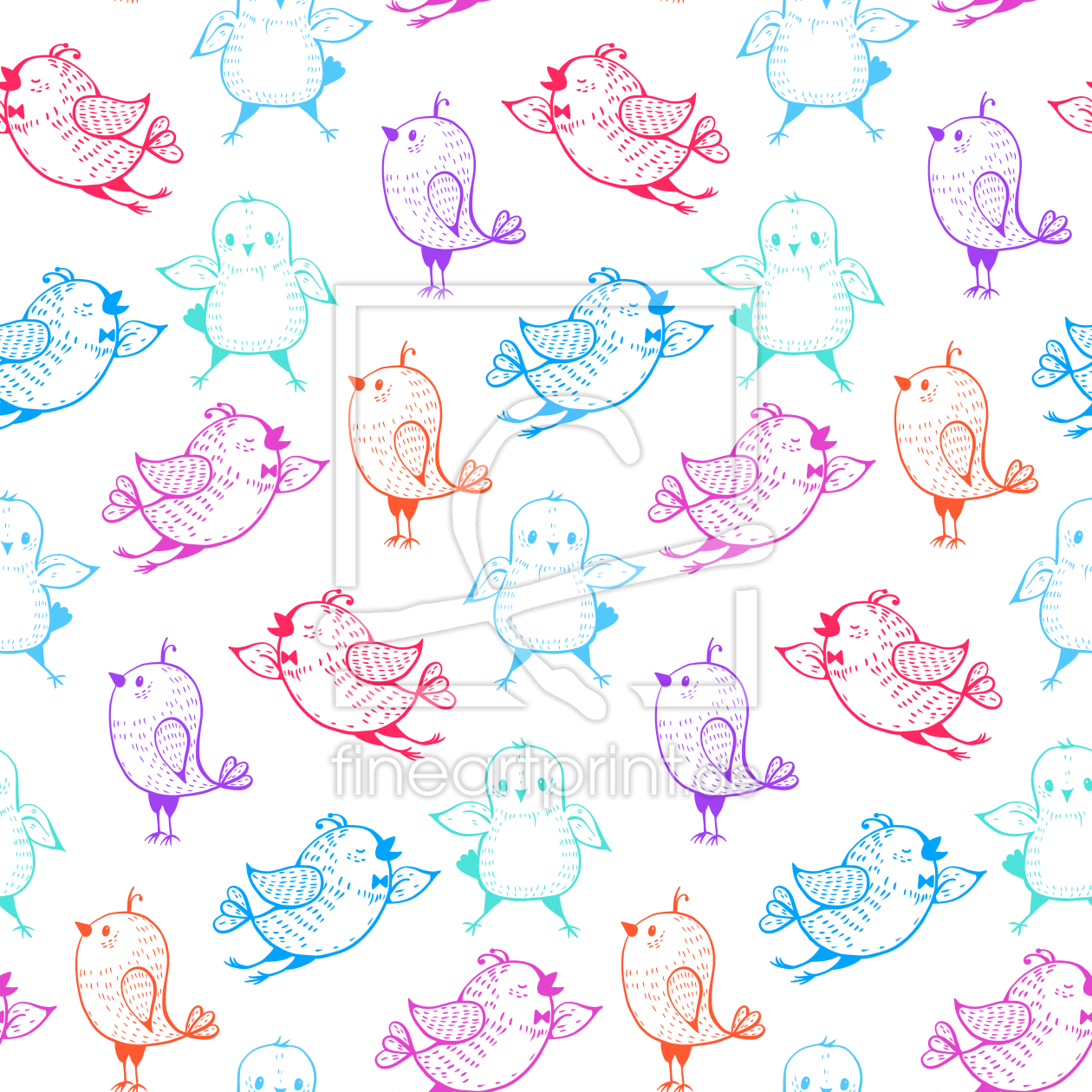 Bild-Nr.: 9012029 Lustige kleine Spatzen erstellt von patterndesigns-com