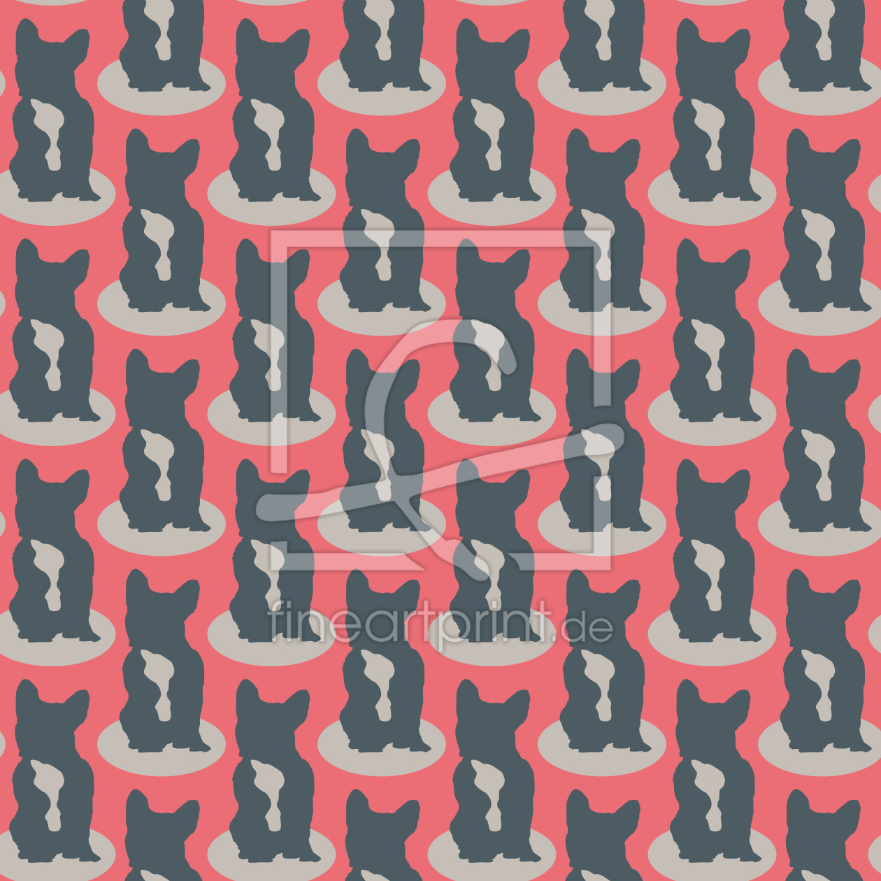 Bild-Nr.: 9012032 Bulldog Silhouetten erstellt von patterndesigns-com