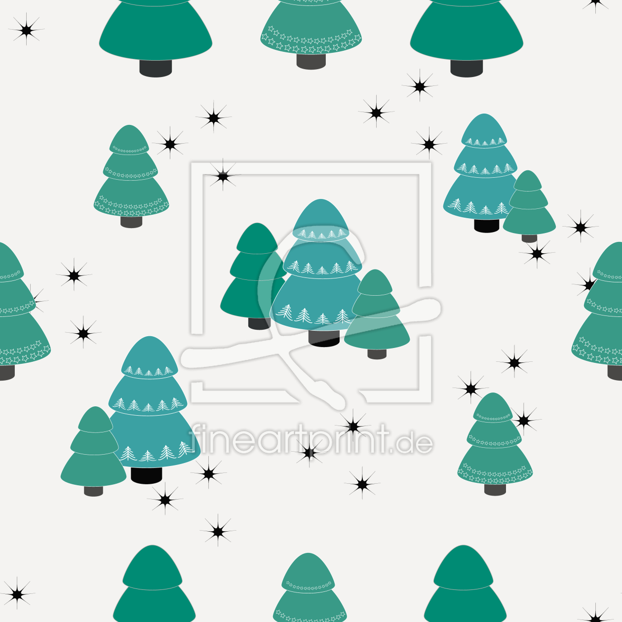 Bild-Nr.: 9012128 Niedliche Winter Bäume erstellt von patterndesigns-com