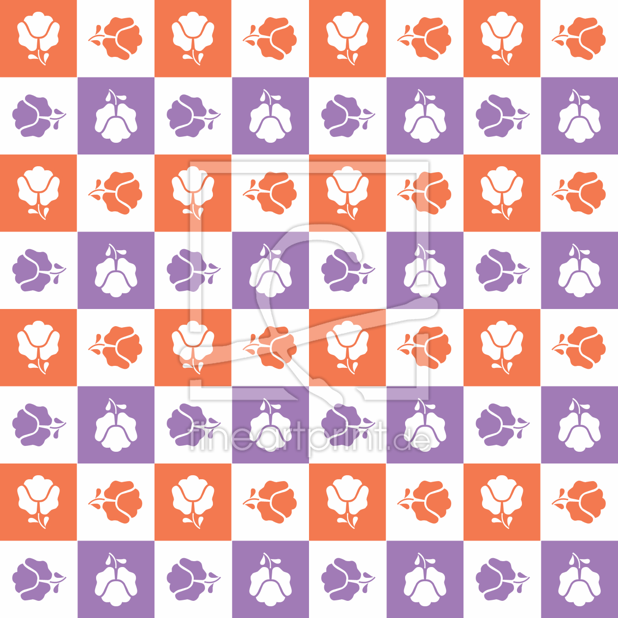 Bild-Nr.: 9012165 Schachbrett Blüten erstellt von patterndesigns-com