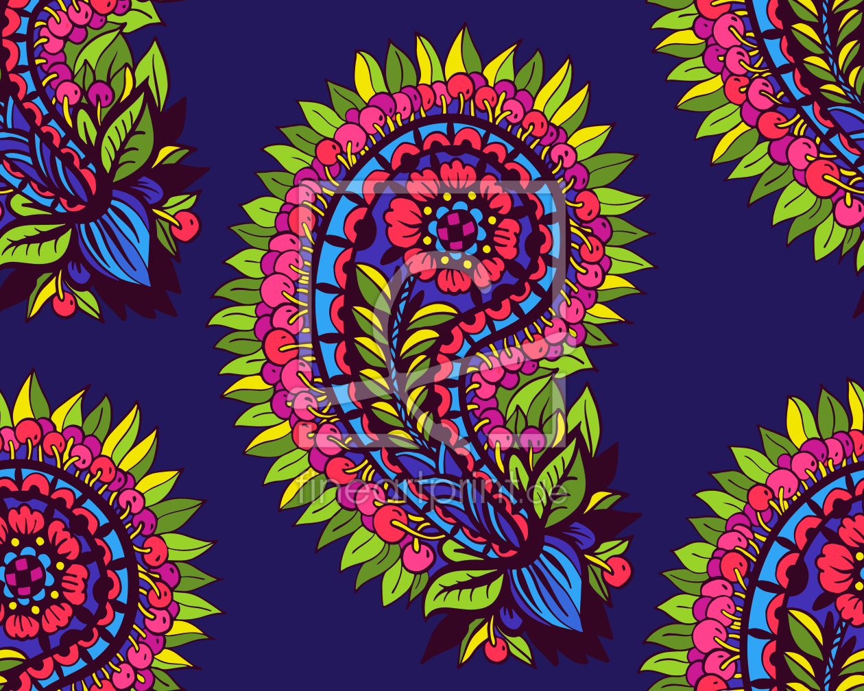 Bild-Nr.: 9012179 Blumen Paisley Für Dich erstellt von patterndesigns-com