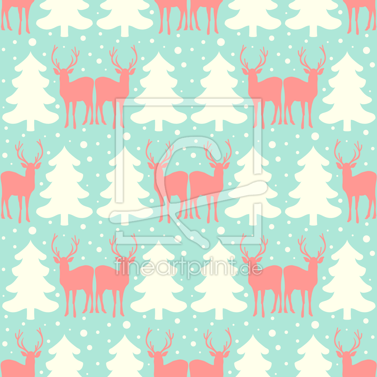 Bild-Nr.: 9012200 Schnee-Rentier erstellt von patterndesigns-com