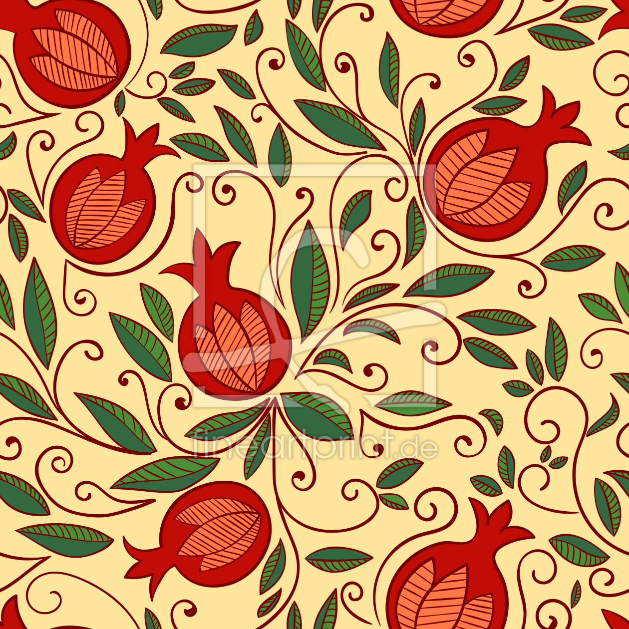 Bild-Nr.: 9012227 Italienischer Granatapfel erstellt von patterndesigns-com