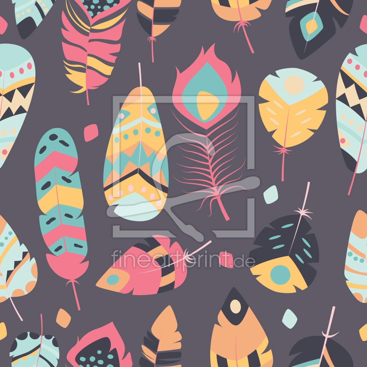 Bild-Nr.: 9012243 Leichte Tribal Federn erstellt von patterndesigns-com